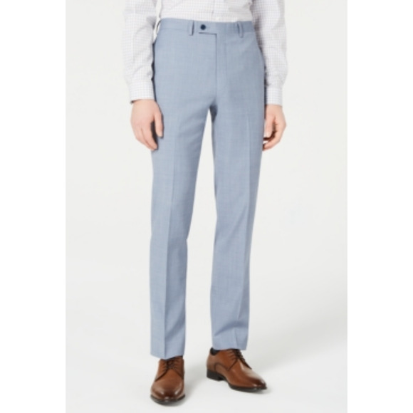 Calvin Klein Men Slim Fit Wool Blend Stretch Suit Pants Light Blue Size 32X30 - Picture 1 of 1